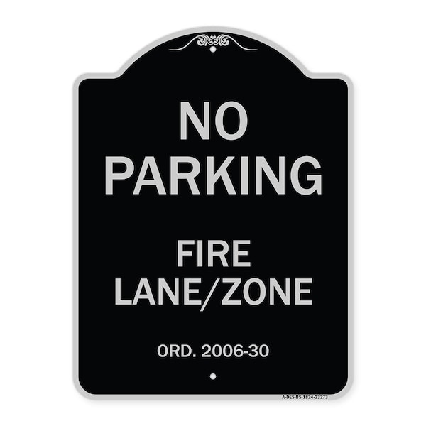 Princeton New Jersey No Parking Fire Lane Zone Heavy-Gauge Aluminum Sign, 24" x 18", BS-1824-23273